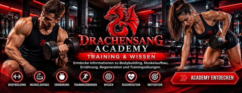 Drachensang Academy Deutschland – Frauen und Männer beim Krafttraining im Fitnessstudio – Wissen zu Bodybuilding, Muskelaufbau, Ernährung und Trainingsübungen